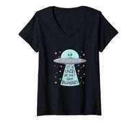 Womens GET in WE Don't Have Billionaires Anti Billionaire Protest V-Neck T-Shirt