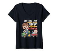 Womens Getting Into Trouble Alone Wasn't Fun NoWorries Big Brother V-Neck T-Shirt