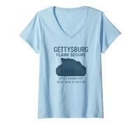 Womens Gettysburg Flank Secure - Little Round Top Tribute V-Neck T-Shirt