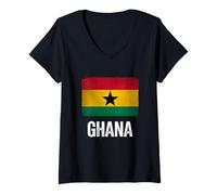 Women's Ghana Flag V-Neck T-Shirt
