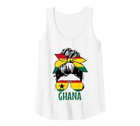 Womens Ghana Girl Ghanese Flag African Roots Pride Vintage Tank Top