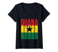 Women's Ghana Pride Ghanaian Flag V-Neck T-Shirt