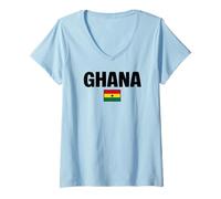Women's Ghanaian Flag Ghana V-Neck T-Shirt