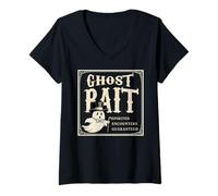 Womens Ghost Bait Spirited Encounters Guaranteed Paranormal V-Neck T-Shirt