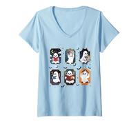 Womens Ghost Reading Books Halloween Book Lover Spooky Season Read V-Neck T-Shirt