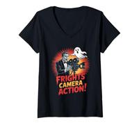 Womens Ghouls Just Wanna Have Fun size Halloween V-Neck T-Shirt