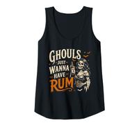 Womens Ghouls Just Wanna Have Rum Funny Drinking Halloween Tank Top