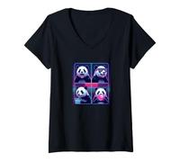 Women's Giant Pandas Funny Giant Panda V-Neck T-Shirt