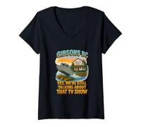 Womens Gibsons BC Boat Ocean Retro TV Show Humor Tee V-Neck T-Shirt