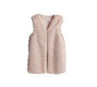 Women's Gilets and Body Warmer Plus Size Clearance Faux Fur Waistcoats Sale V Neck Sleeveless Fleece Jackets Warm Thick Solid Colour Vest for Winter XXXL