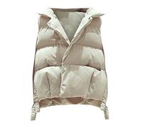 Women's Gilets Clearance,Ladies Bodywarmers Petite Puffer Outerwear Gilet Quilted Down Jacket Casual Zip Plain Warm Padded Parka Coat Cardigan Winter Waistcoat with Pockets UK Size 8-16