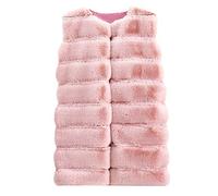 Women'S Gilets Plus Size, Sleeveless Long Coat Women, Comfortable Fluffy Gilet, Casual Open Front Cardigan Loose Fit V Neck Vest Overcoat Winter Thermal Longline Waistcoat