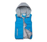 Women's Gilets with Hood, Ladies Gilet with Zip Pocket Winter Waistcoat Lightweight Down Coat Sleeveless Warm Short Hoodies Womens Zip Up Open Front Vest Outwear for Autumn and Winter