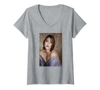 Womens Gillian Anderson Dana Scully The X Files by Michael Grecco V-Neck T-Shirt