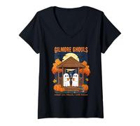 Womens Gilmore Ghouls Where You Haunt, I Will Follow Apparel V-Neck T-Shirt