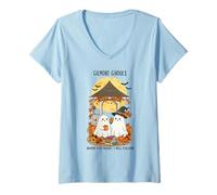 Womens Gilmore Ghouls Where You Haunt I Will Follow Ghosts V-Neck T-Shirt