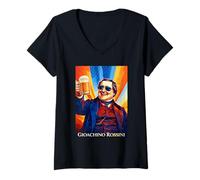 Women's Gioachino Rossini Composer V-Neck T-Shirt