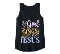 Womens Girl Sings Jesus Church Music Lover Choir Singer Worship Tank Top