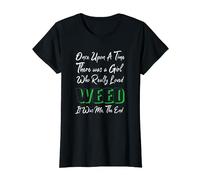 Womens Girl Who Loves Weed Womens Marijuana Clothes T-Shirt