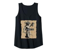 Womens Girl Will Be Girls Medusa Head of Perseus Girls Empowerment Tank Top