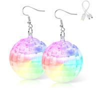 Women's Girls' Disco Earrings for 60s and 70s Party, Sferico, Plastic, No Gemstone