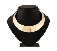 Women's Girls Fashion Rock Chic Gold Choker Collar Necklace Plated Bib Torque