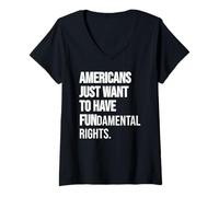 Womens Girls Just Want to Have Fundamental Human Rights I'm Big Fan V-Neck T-Shirt