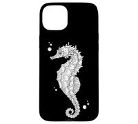 Womens Girls Kids Retro Vintage Illustration Seahorse Case for iPhone 15 Plus