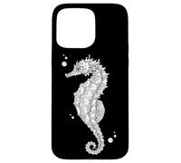 Womens Girls Kids Retro Vintage Illustration Seahorse Case for iPhone 15 Pro Max