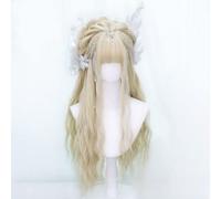 Women's Girls Long Curly Hair Wavy Blonde Cosplay Wigs Lolita Harajuku Sweet Wig Halloween Wig for Daily Wear Halloween Party (12)