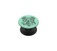 Womens Girls Mint Green Teal Mandala Elephant Lover PopSockets Adhesive PopGrip