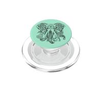 Womens Girls Mint Green Teal Mandala Elephant Lover PopSockets PopGrip for MagSafe