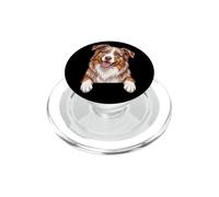 Womens Girls Mom Pocket Aussie Red Merle Australian Shepherd PopSockets PopGrip for MagSafe