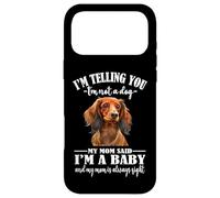 Womens Girls Mom Says Im A Baby Long Haired Dachshund Lover Case for iPhone 17 Pro Max