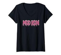 Womens Girls MUD Run Squad Buddies Fun Sisters Mudding Even Sparkle V-Neck T-Shirt