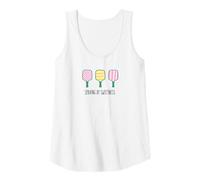 Womens Girls Preppy Pickleball Shirts Serving up Sweetness On Court Tank Top