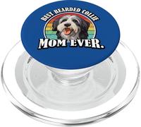 Womens Girls Retro Vintage Best Mom Bearded Collie Lover PopSockets PopGrip for MagSafe