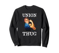 Womens Girls Rosie The Riveter Pro Union Thug Sweatshirt