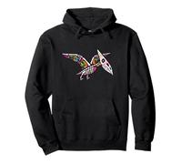 Womens Girls Sugar Skull Muertos Pterodactyl Pterosaur Lover Pullover Hoodie