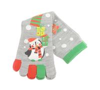 Womens Girls Thick Fluffy Plush Funny Thermal Soft Warm Winter Christmas Sleep Bed Novelty Slipper TOE Socks Santa Snowman Elf Gift Idea For Her (UK, Numeric, 4, 6, Regular, Regular, Grey Penguin)