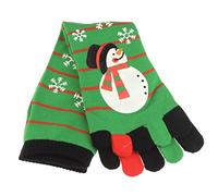 Womens Girls Thick Fluffy Plush Funny Thermal Soft Warm Winter Christmas Sleep Bed Novelty Slipper TOE Socks Santa Snowman Elf Gift Idea For Her (UK, Numeric, 4, 6, Regular, Regular, Green Snowman)