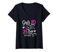 Womens Girls Trip 2026 Utah Vacation Beach Cruise Group Matching V-Neck T-Shirt