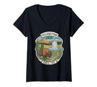 Womens Girls Trip 2026 Yellowstone V-Neck T-Shirt