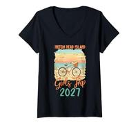 Women's Girls Trip 2027 Hilton Head Island Beach V-Neck T-Shirt