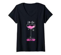 Womens Girls Trip Beach Drink Little Rock Arkansas V-Neck T-Shirt