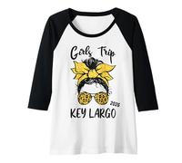 Womens Girls Trip Key Largo 2026 Summer Vacation Girls Weekend Raglan Baseball Tee