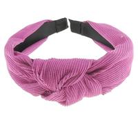 Womens Girls Wide Top Knot Knotted Winter Turban Evening Corduroy Soft Fabric Headband Alice Band Hair Band Vintage Look Wedding Boho Party Christmas Birthday (Magenta Pink)