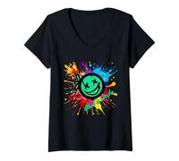 Womens give a Smile - Smile V-Neck T-Shirt