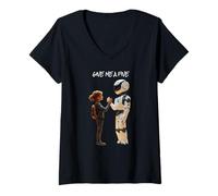 Womens Give Me a Five V-Neck T-Shirt