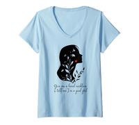 Womens Give Me a Hand Necklace and Tell Me I'm a Good Girl Smutt V-Neck T-Shirt